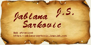 Jablana Šarković vizit kartica